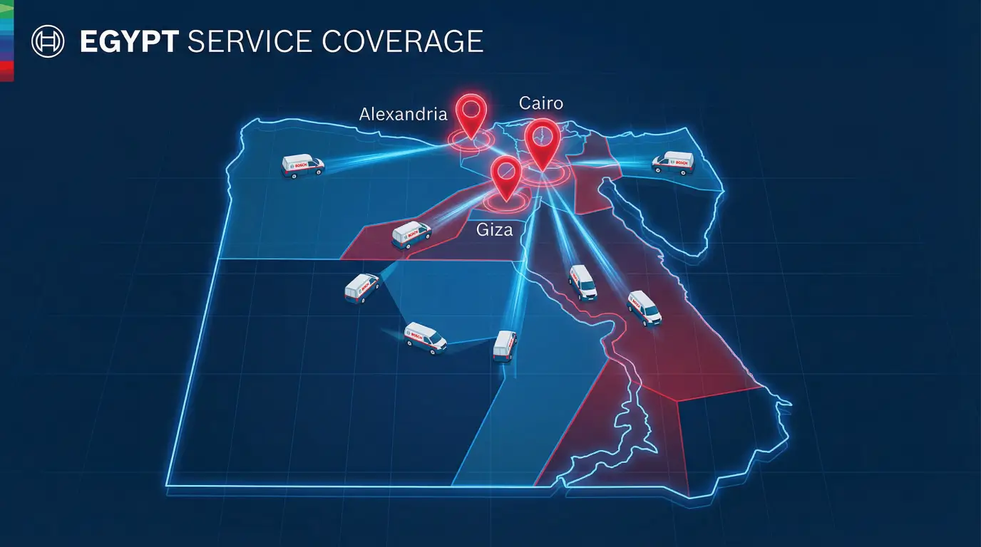 خريطة تغطية خدمة صيانة بوش في مصر