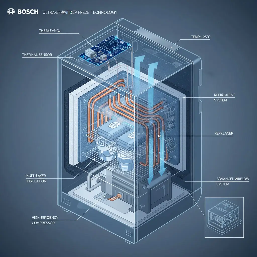 مخطط مكونات فريزر بوش الداخلية