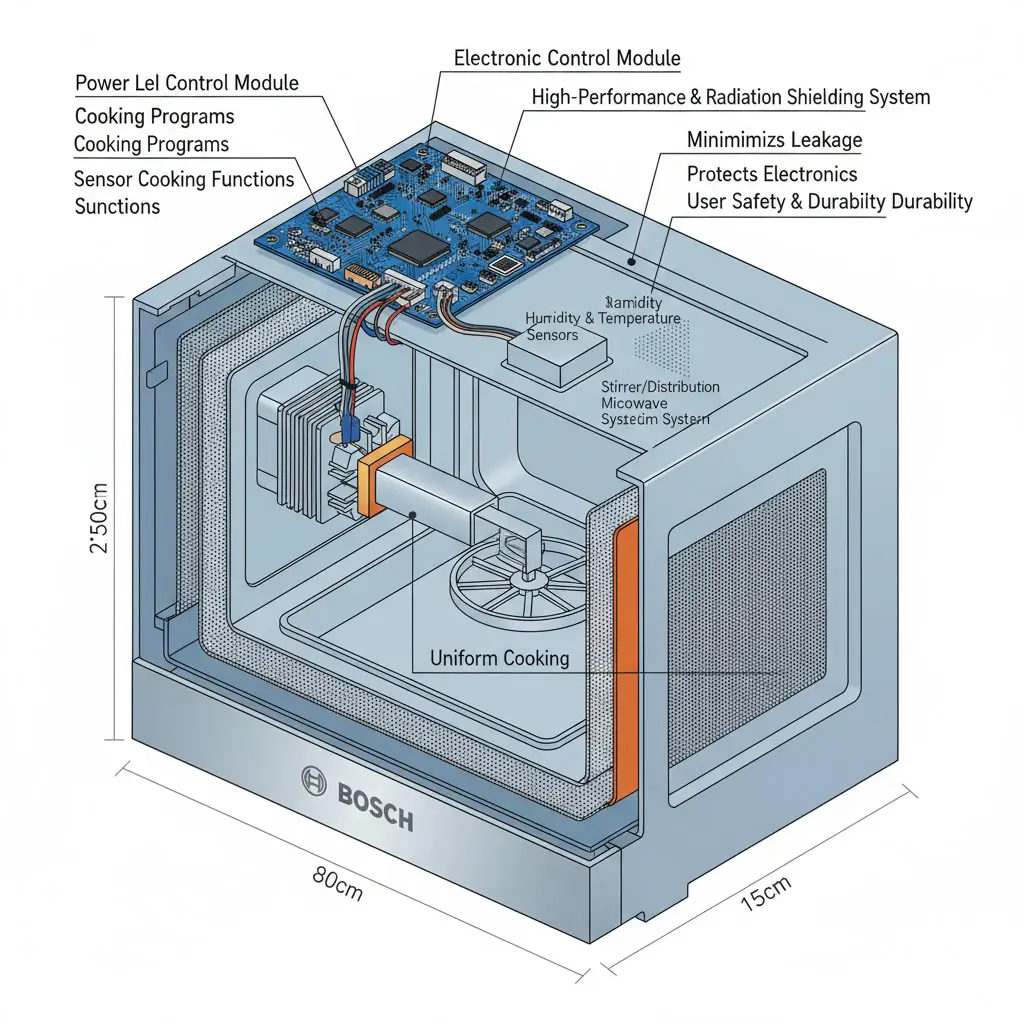 مخطط مكونات ميكروويف بوش الداخلية