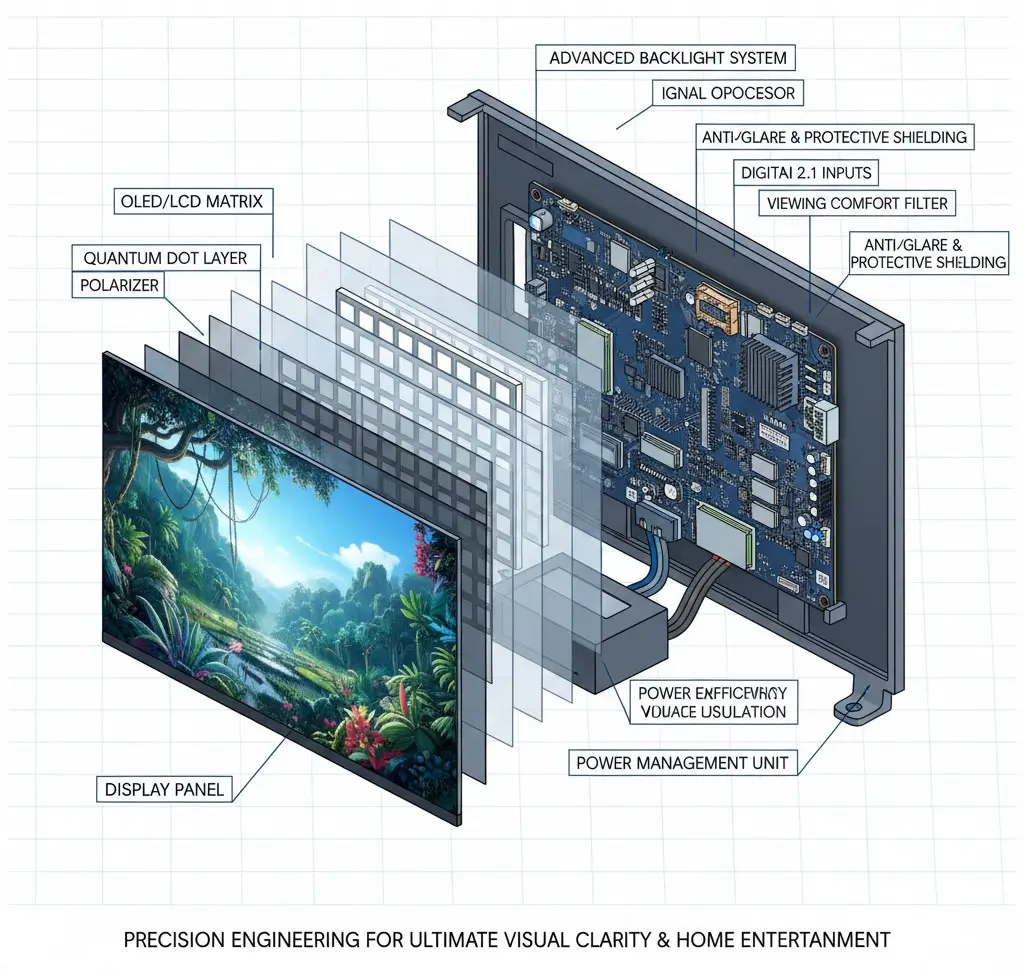 مخطط مكونات شاشة بوش الداخلية