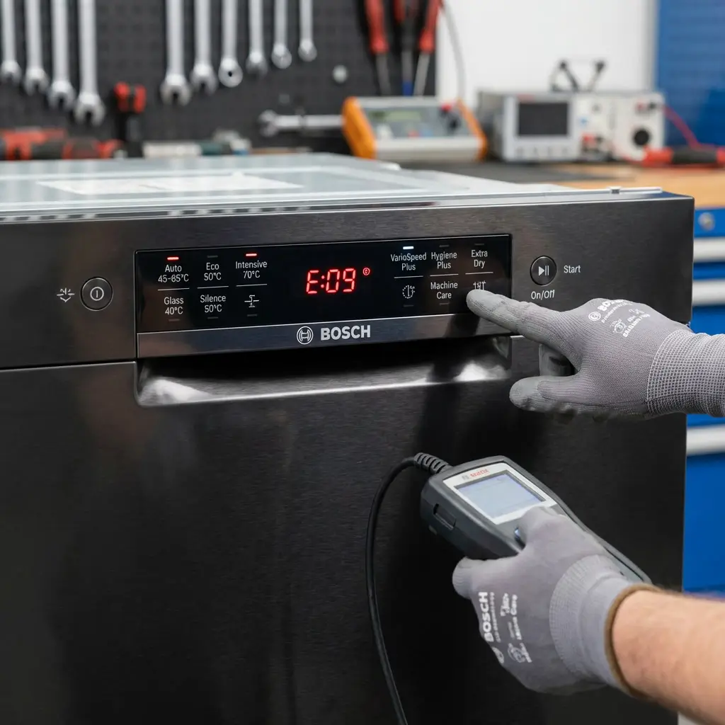 شاشة غسالة أطباق بوش تعرض كود عطل