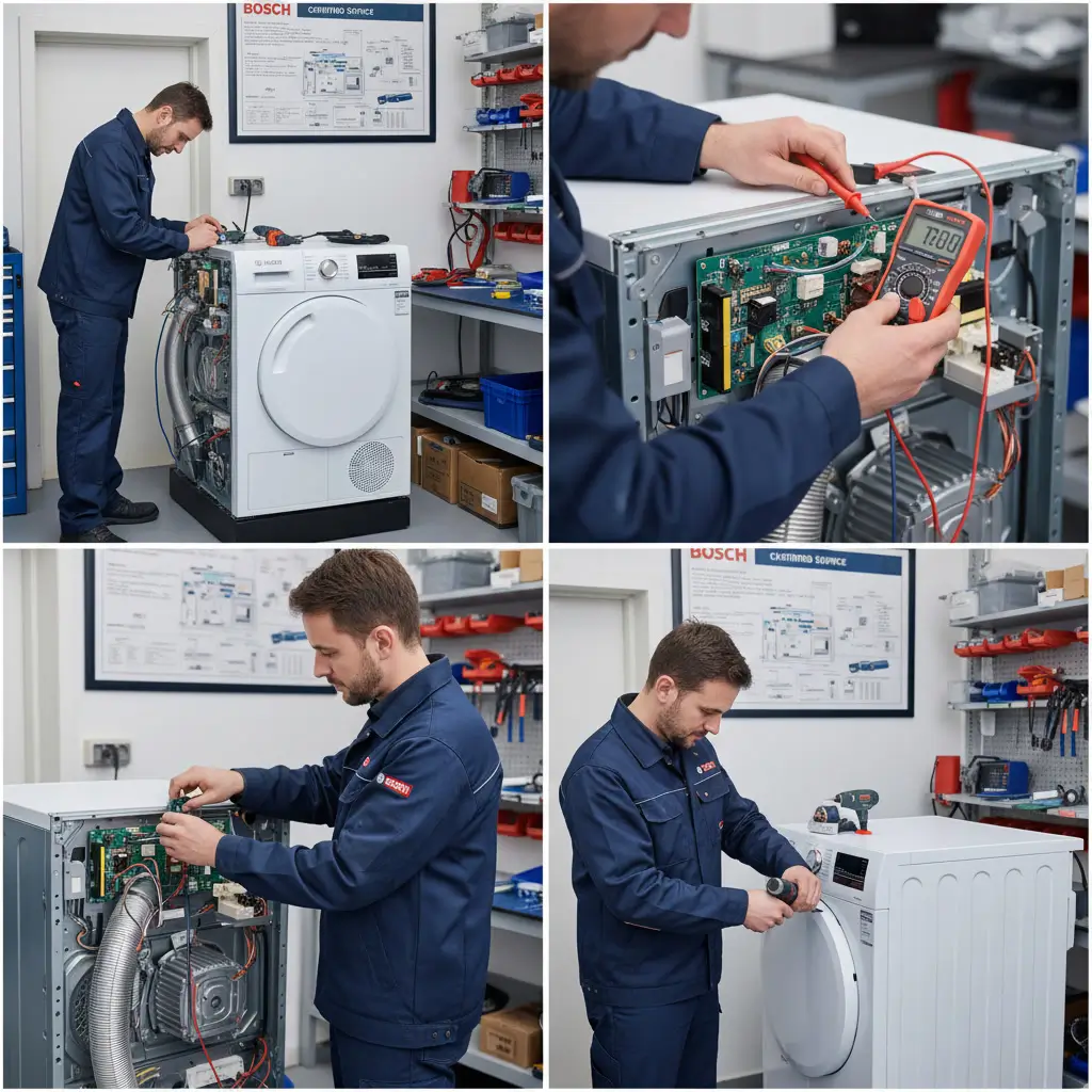 خطوات صيانة مجفف بوش داخل المنزل بقطع غيار أصلية