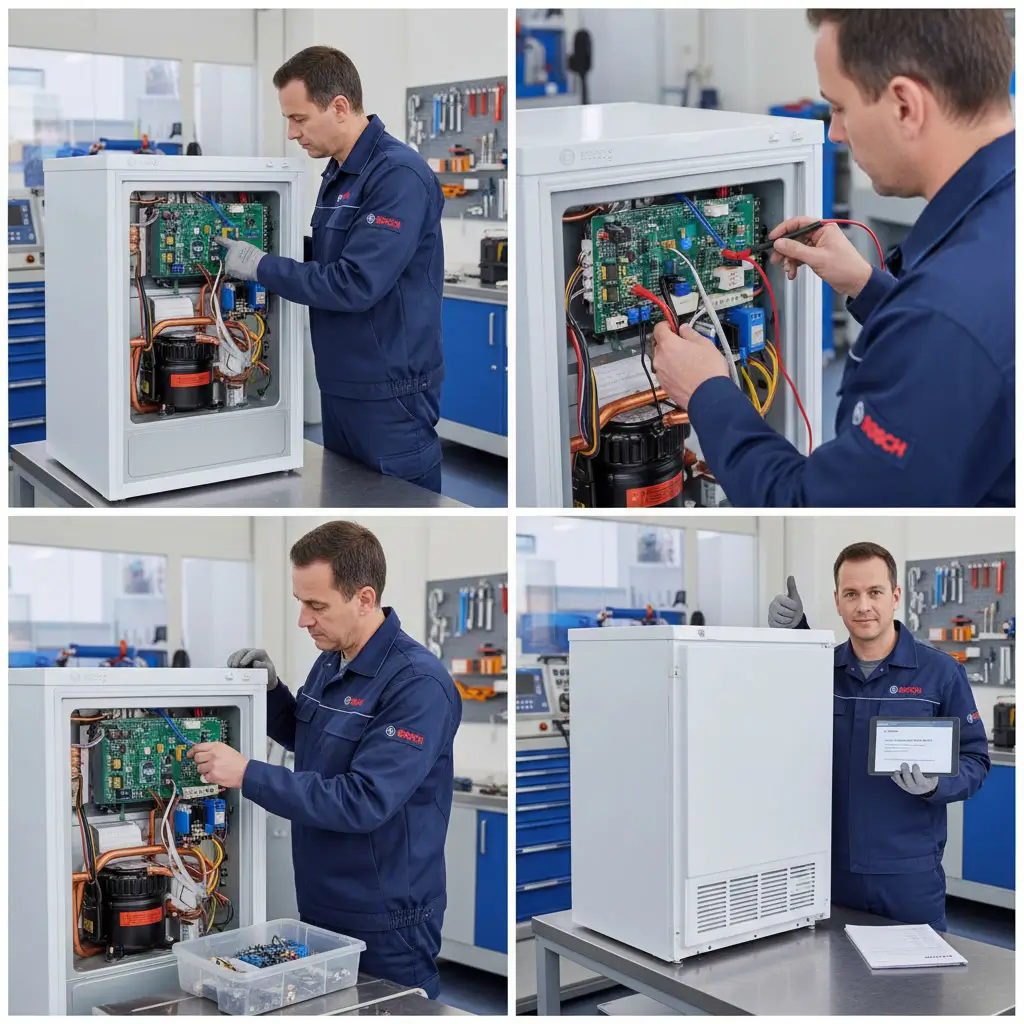 خطوات صيانة فريزر بوش بقطع غيار أصلية