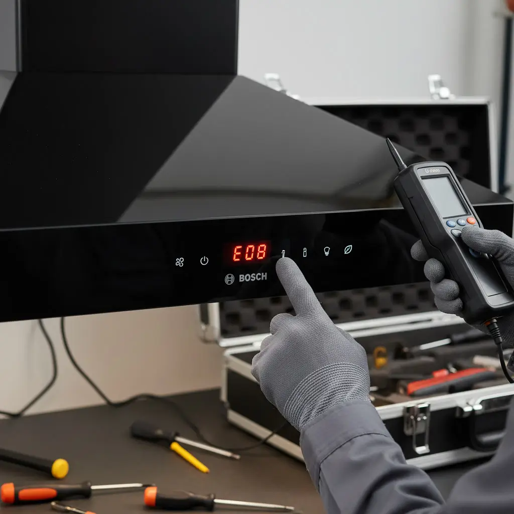 شاشة شفاط بوش تعرض كود عطل