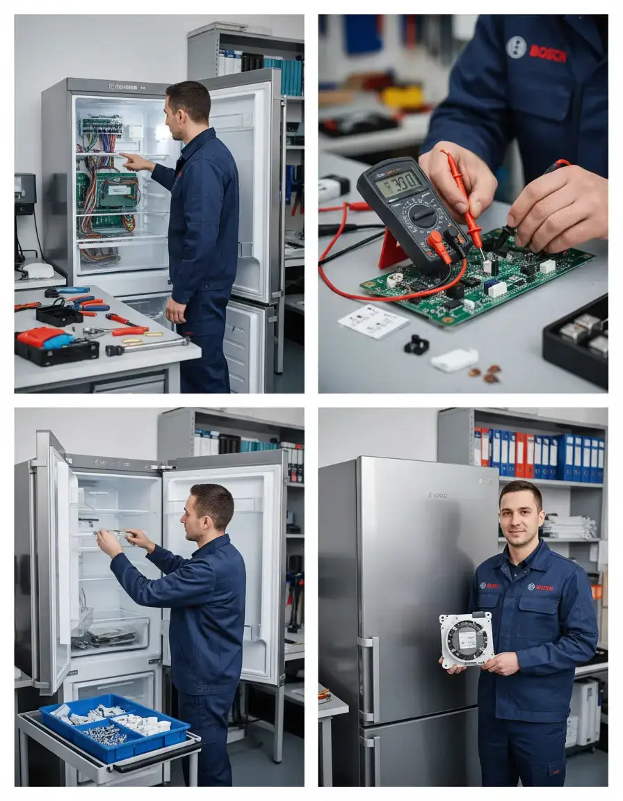 عملية صيانة ثلاجات بوش في المنزل بقطع غيار أصلية وضمان معتمد
